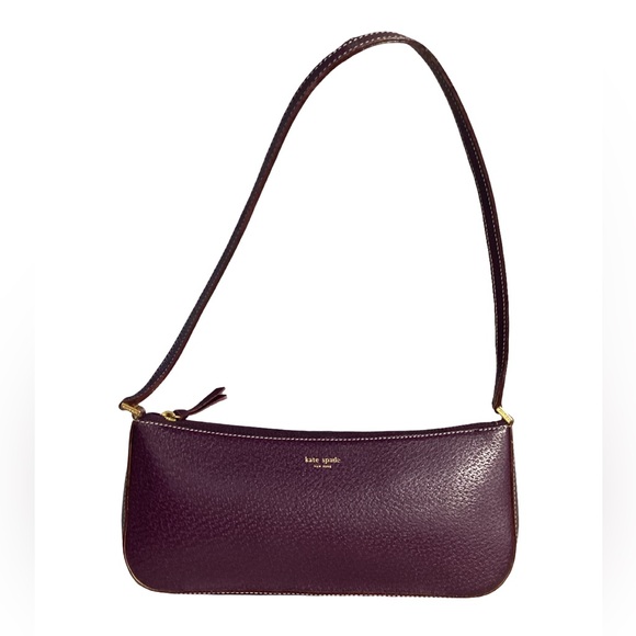 Kate Spade Purple Leather Shoulder Bag w/COA - Picture 1 of 12